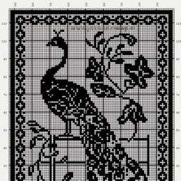 Павлины. Филейное вязание