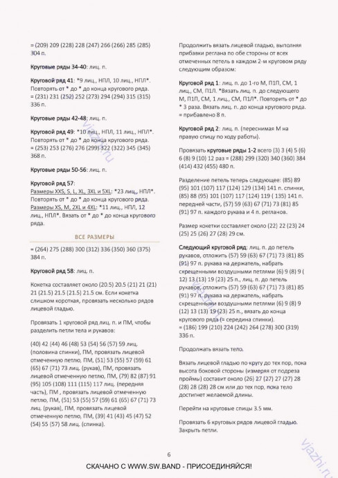 Льняной топ спицами