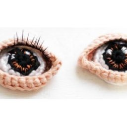 Вязаные глазки - кукольным мастерам на заметку