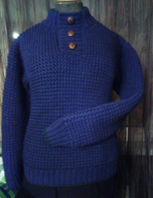 Вязаный мужской свитер Поло