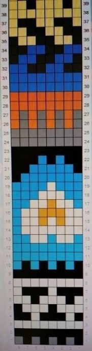 Жаккардовый узор спицами для носочков