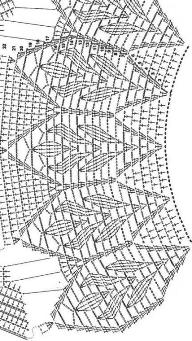 Красивый узор для кокетки крючком