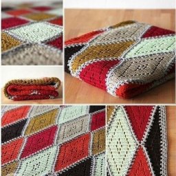 Мотив для пледа крючком