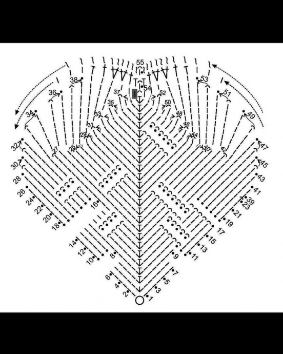 Схемы листьев крючком