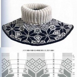 Манишка жаккардовым узором