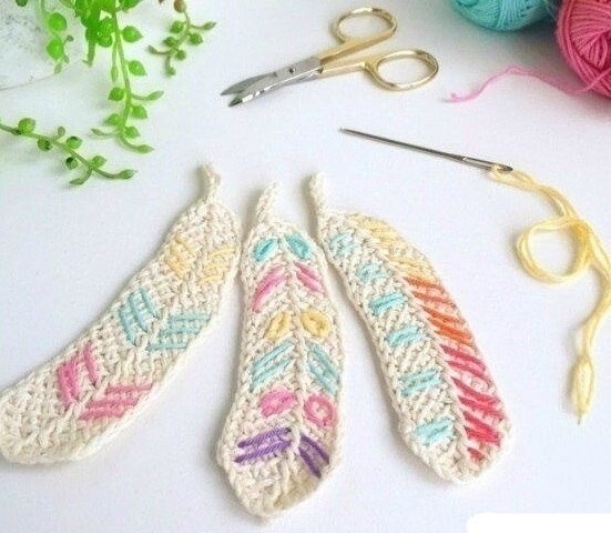 Нежные пёрышки крючком Нежные пёрышки крючком