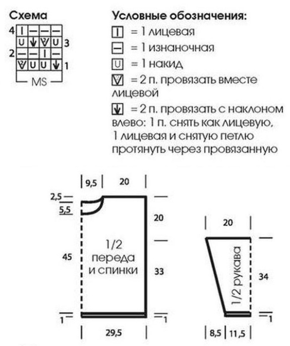Ажурный пуловер спицами Ажурный пуловер спицами