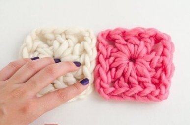 «Невидимое» соединение «бабушкиных квадратов»