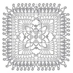 Эффектные квадратные мотивы для любителей вязать крючком