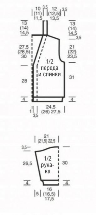 Свободный кардиган с V вырезом спицами Свободный кардиган с V вырезом спицами