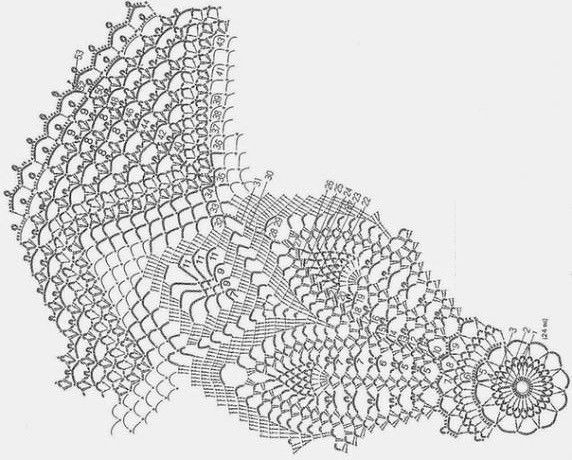 Нежная ажурная салфеточка, связанная крючком