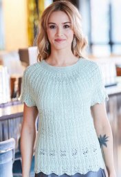 Кофточка с круглой кокеткой