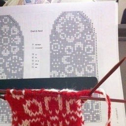 Варежки спицами