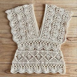 Летний ажурный топ крючком