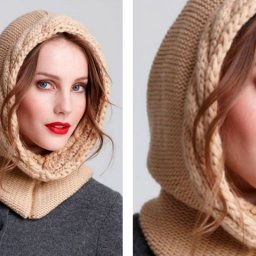 Согревающая шапка-капор