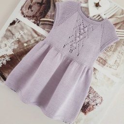 Детское платье спицами, схема центрального узора с шишечками