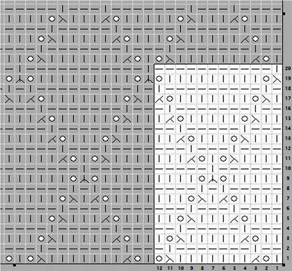 Интересный узор спицами