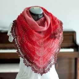 Красивая шаль "Холден" спицами