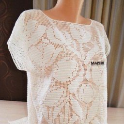 Нежный топ в филейной технике