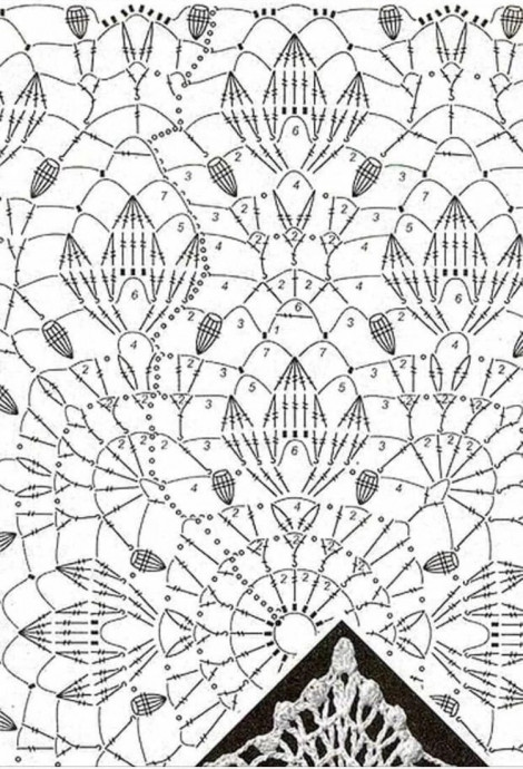 Красивая шаль крючком