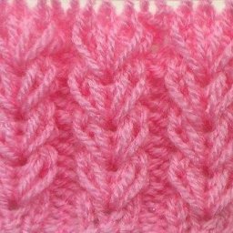 Узор спицами "Колоски из вытянутых петель"