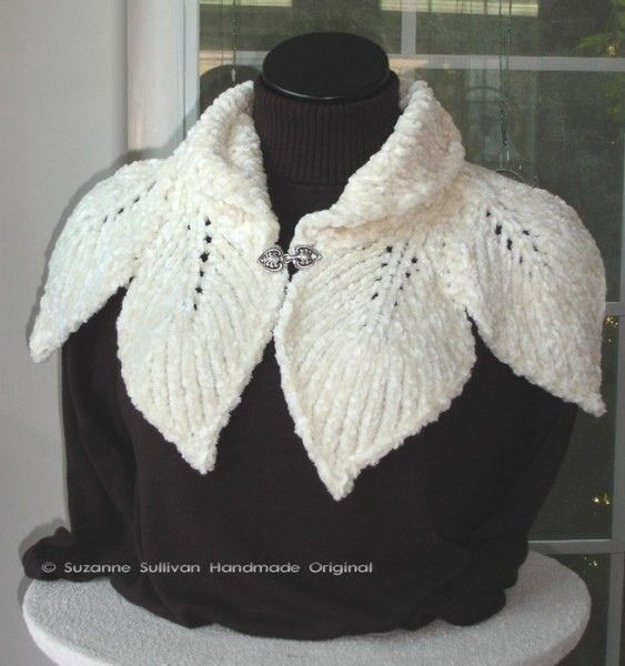 Шарф-воротник листочками