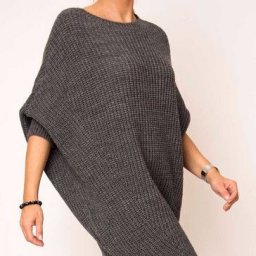 Кофейное платье оверсайз