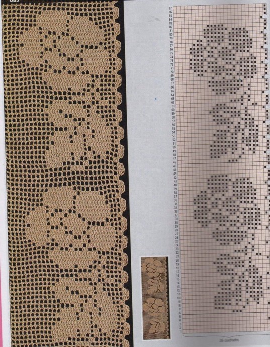 Подборка узоров для вязаной кайма