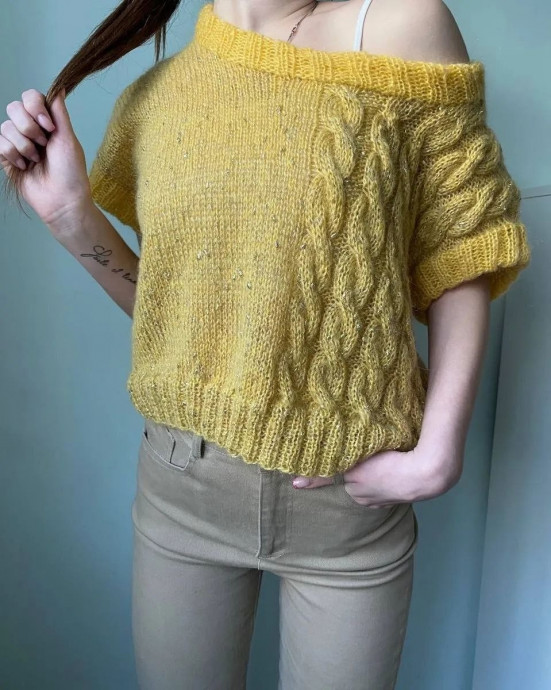 Жилет спицами