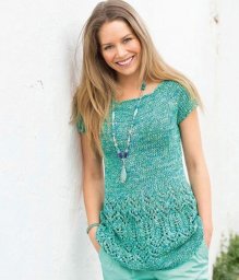 Летний топ спицами