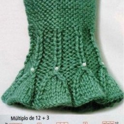 Узор "Баска" для манжет, вяжем спицами