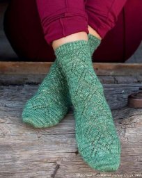 Носки спицами, узор в копилку