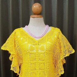 Солнечная летняя кофточка, вяжем крючком