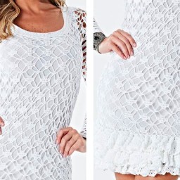 Пляжное платье с воланами