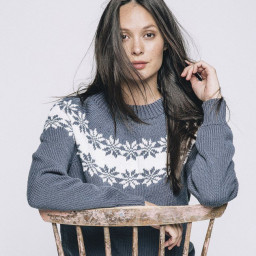 ​Пуловер с узором «Роза Сельбу»