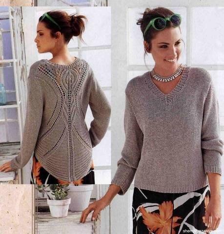 Пуловер с ажурной спинкой от Zara