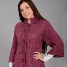 Жакет - реглан лицевой гладью