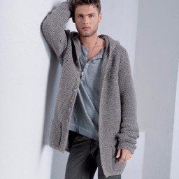 Мужской жакет с капюшоном