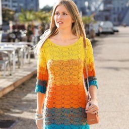 Вяжем радужное платье