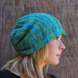 Женская шапка-бандана спицами