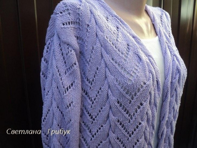 Очаровательный кардиган спицами Очаровательный кардиган спицами