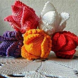 Вязаные тюльпанчики - кусочек весны