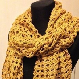 Интересный шарфик, связанный крючком