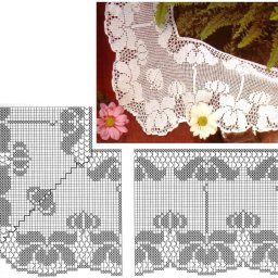 Кайма в технике филейного вязания