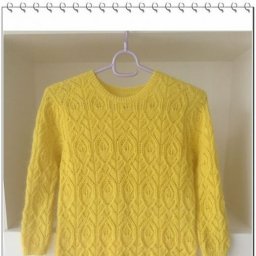 Солнечный пуловер, вяжем спицами