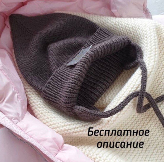 Вязаная шапочка с ушками, вяжем детям Вязаная шапочка с ушками, вяжем детям
