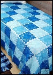 Два мотива для вязания пледа или покрывала крючком