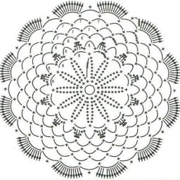 Хорошо читаемые схемы для вязания круглых мотивов