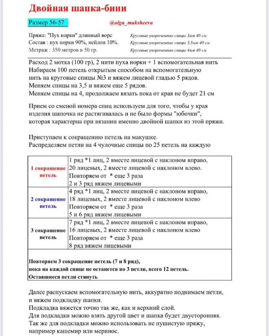 Комплект из пуха норки