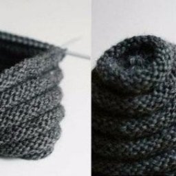 Необычная шапка "Улей", вяжем спицами